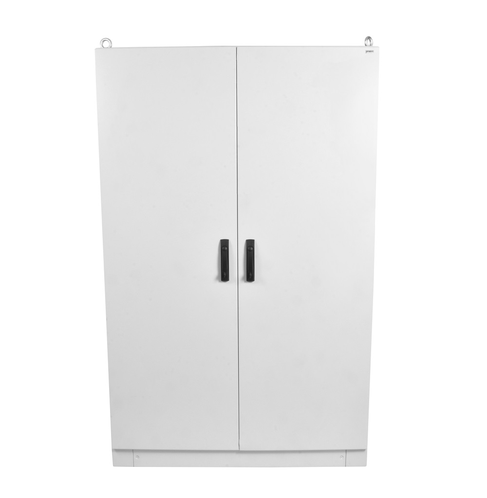Отдельный электротехнический шкаф IP55 в сборе (В2200×Ш1200×Г600) EME с двумя дверьми, цоколь 100 мм