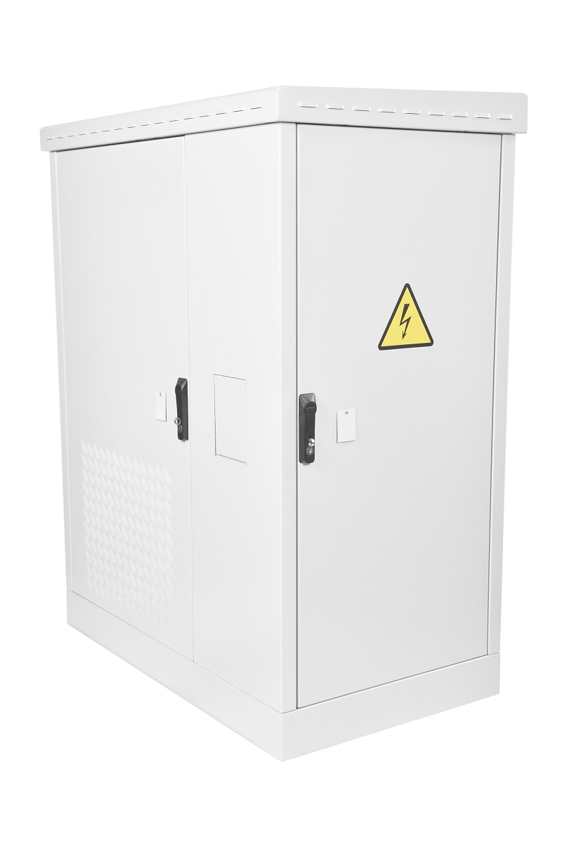 Шкаф всепогодный напольный укомплектованный 12U (Ш1000 × Г600) с эл. отсеком, комплектация Т1-IP54